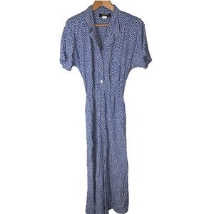 CLASSICS BY CAROL ANDERSON Vintage Polka Dot Long Short Sleeve Long Dress - 10